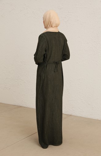 Khaki Hijab Dress 0999-02