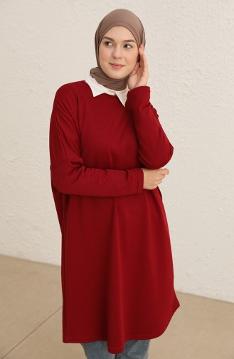 Mevsimlik Basic Tunik 8523A-01 Bordo