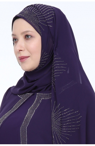 Lila Praktischer Turban 3153-03