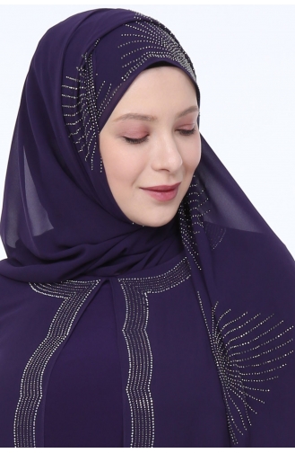 Lila Praktischer Turban 3153-03