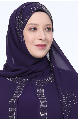 Lila Praktischer Turban 3153-03