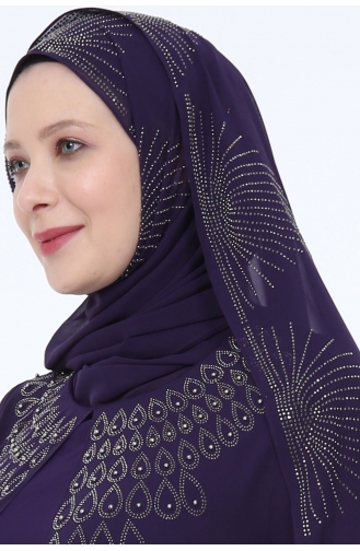 Lila Praktischer Turban 3153-03