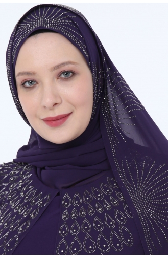 Lila Praktischer Turban 3153-03