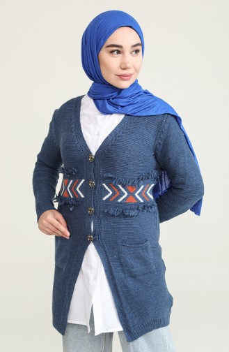 Indigo Strickjacke 55533-01