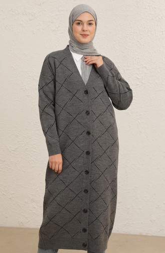 Grau Strickjacke 2027-04