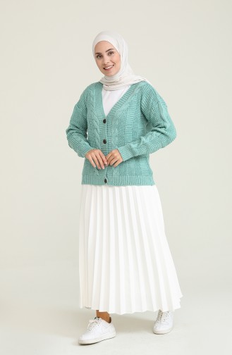Triko Modelli Kısa Hırka 55513-06 Mint Yeşili