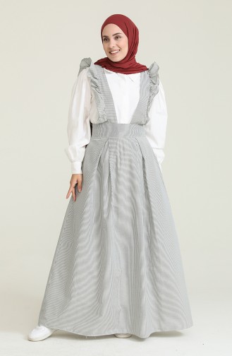 Schwarz Hijab Kleider 1814-01