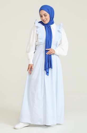 Blau Hijab Kleider 1814-02