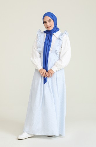 Blue Hijab Dress 1814-02