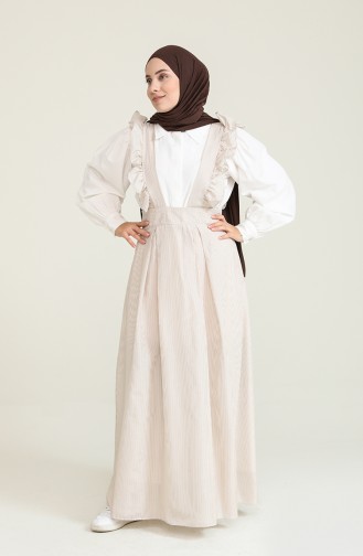 Brown Hijab Dress 1814-04