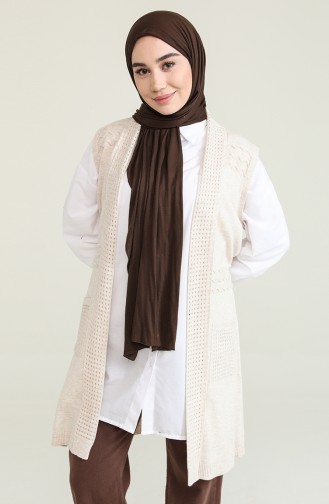 Gilet Sans Manches Beige 1002-018