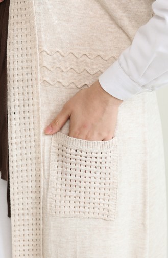 Gilet Sans Manches Beige 1002-018