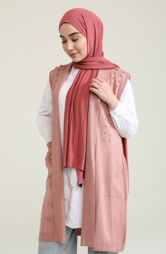 Gilet Sans Manches Rose 1010-017