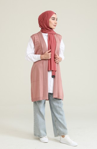 Gilet Sans Manches Rose 1010-017