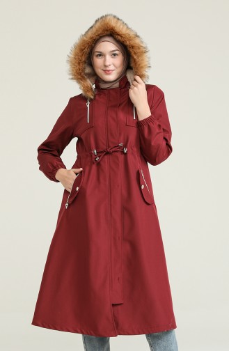 Claret Red Winter Coat 13755