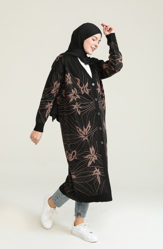 Schwarz Strickjacke 2028-02