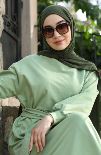 Mint Green Hijab Dress 000100-07