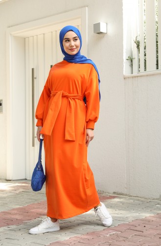 Orange Hijab Dress 000100-15