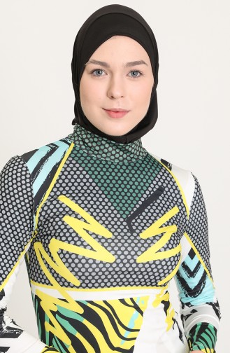 Maillot de Bain Hijab Jaune 035-01