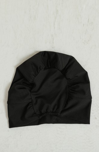 Schwarz Hijab Badeanzug 038-01