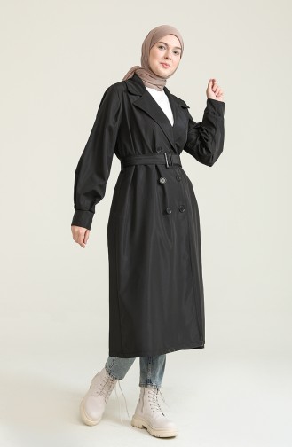 Black Trench Coats Models 2404-02