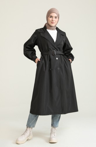 Black Trench Coats Models 2404-02