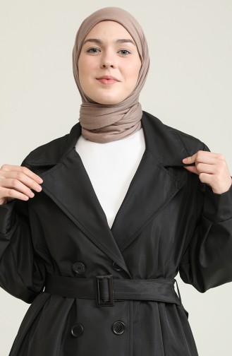 Black Trench Coats Models 2404-02