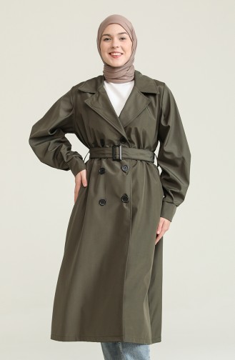 Khaki Trench Coats Models 2404-03