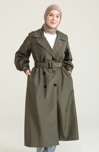 Khaki Trench Coats Models 2404-03