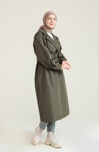 Khaki Trench Coats Models 2404-03