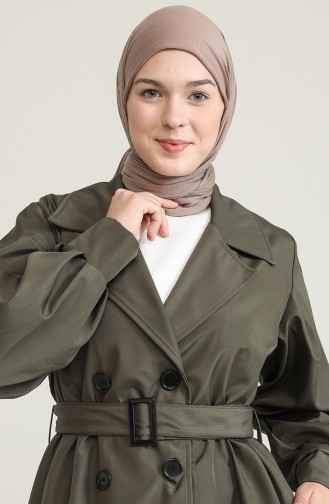 Khaki Trench Coats Models 2404-03