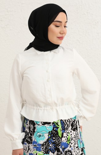 White Overhemdblouse 228447-02