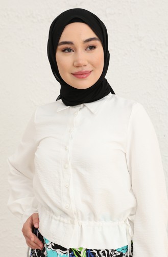 White Overhemdblouse 228447-02