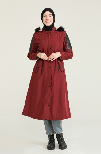 Claret Red Winter Coat 13739