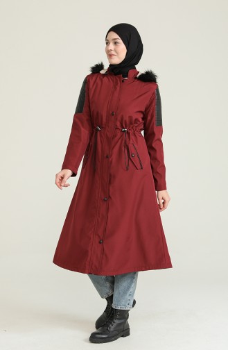 Claret Red Winter Coat 13739