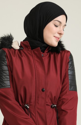 Claret Red Winter Coat 13739