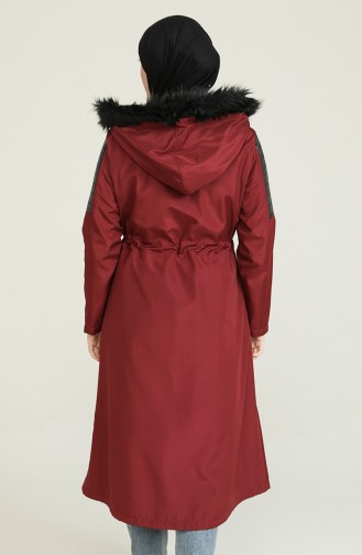Claret Red Winter Coat 13739