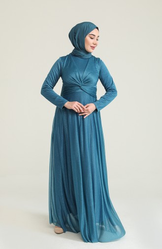 Habillé Hijab Pétrole 5397-15