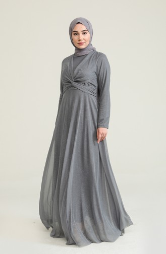 Grau Hijab-Abendkleider 5397-17