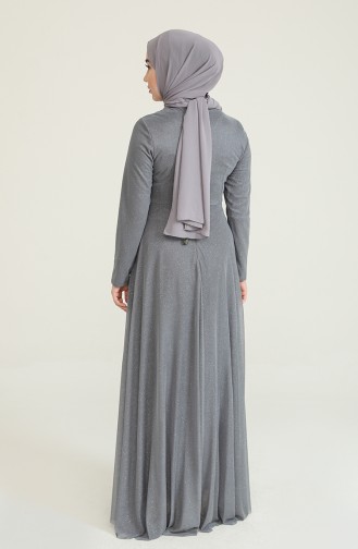 Grau Hijab-Abendkleider 5397-17