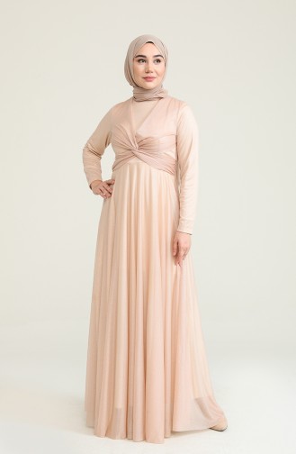Lachsrosa Hijab-Abendkleider 5397-18