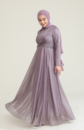 Helllila Hijab-Abendkleider 5397-19