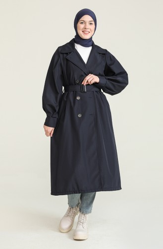 Dunkelblau Trench Coats Models 2404-01