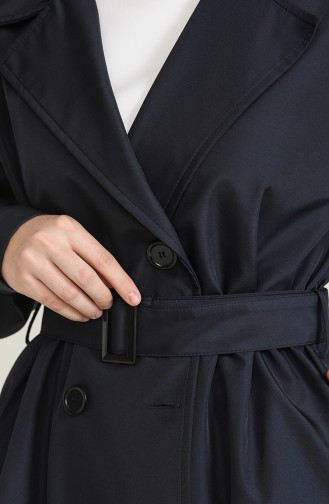 Navy Blue Trenchcoat 2404-01