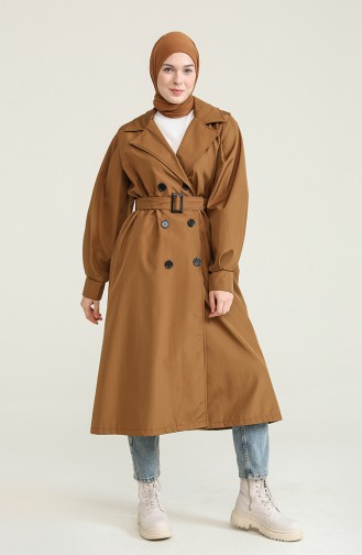 Tobacco Brown Trench Coats Models 2404-05