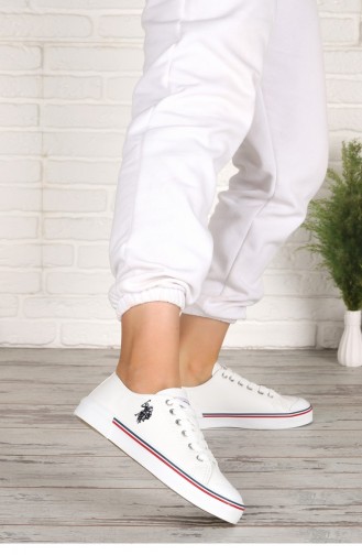 U S Polo Assn Penelope Wt Günlük Yürüyüş Kadın Spor Ayakkabı Beyaz