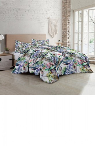 Monohome Exotic Floral Luxury Çift Kişilik Pamuk Saten Nevresim Takımı