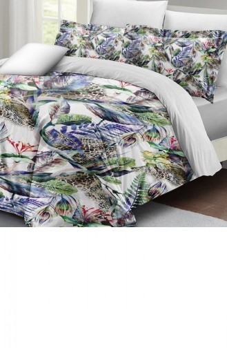 Monohome Exotic Floral Luxury Çift Kişilik Pamuk Saten Nevresim Takımı