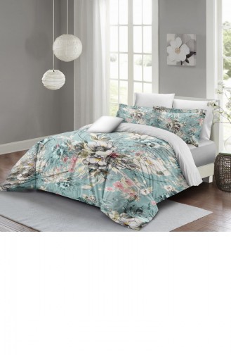 Monohome Floral Desing Luxury Çift Kişilik Pamuk Saten Nevresim Takımı