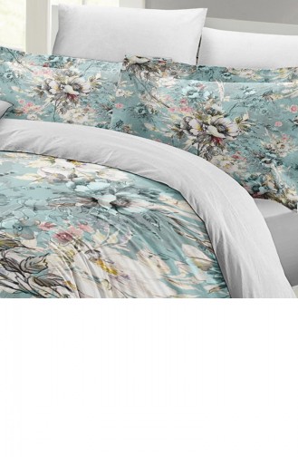 Monohome Floral Desing Luxury Çift Kişilik Pamuk Saten Nevresim Takımı